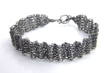 Load image into Gallery viewer, B101 ZICZAC  oxidized silver bracelet

