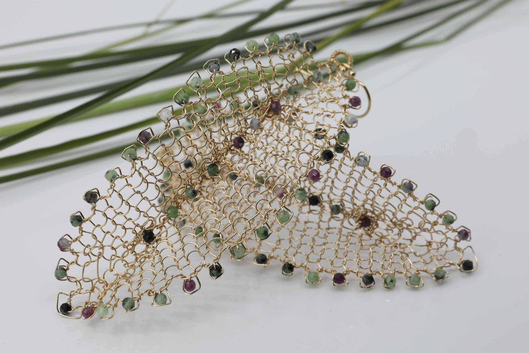 Larva leaves earings