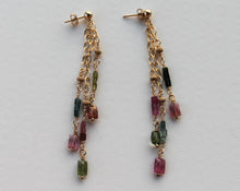 Load image into Gallery viewer, Tourmaline Dangle Earrings
