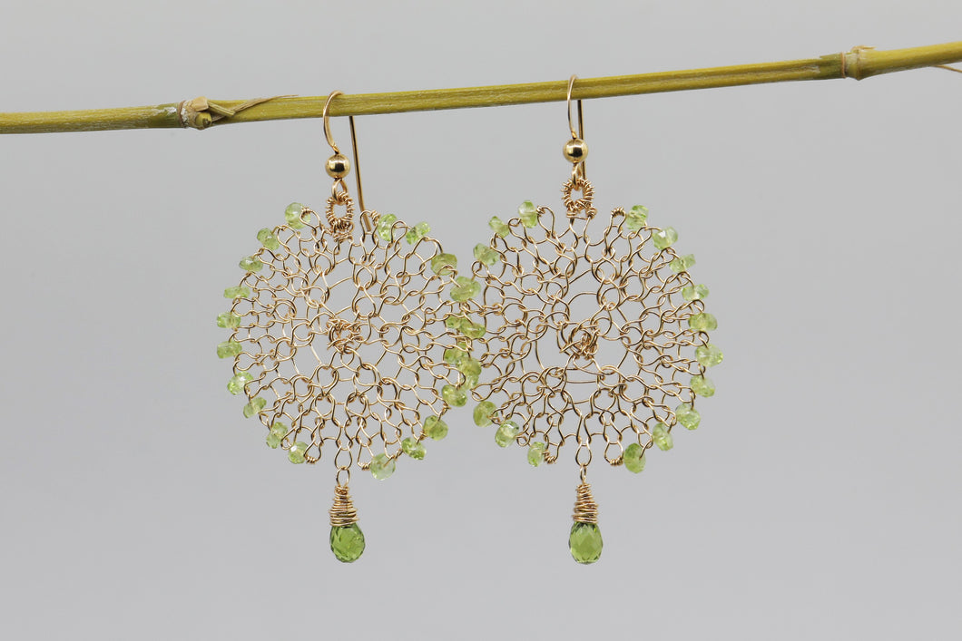 Taiyang Drop Green Earrings