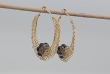 Load image into Gallery viewer, Smokey Flower Earrings
