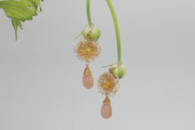 Load image into Gallery viewer, Moonstone Floral Earrings
