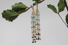 Load image into Gallery viewer, Multi Stone Tassles Earrings
