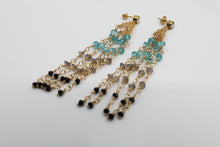 Load image into Gallery viewer, Multi Stone Tassles Earrings
