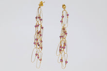 Load image into Gallery viewer, Purple Waterfall Earrings
