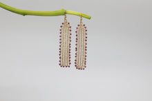 Load image into Gallery viewer, Rhodolite Rectangle Earrings
