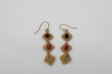 Load image into Gallery viewer, Diamond Shaped Tourmaline Earrings
