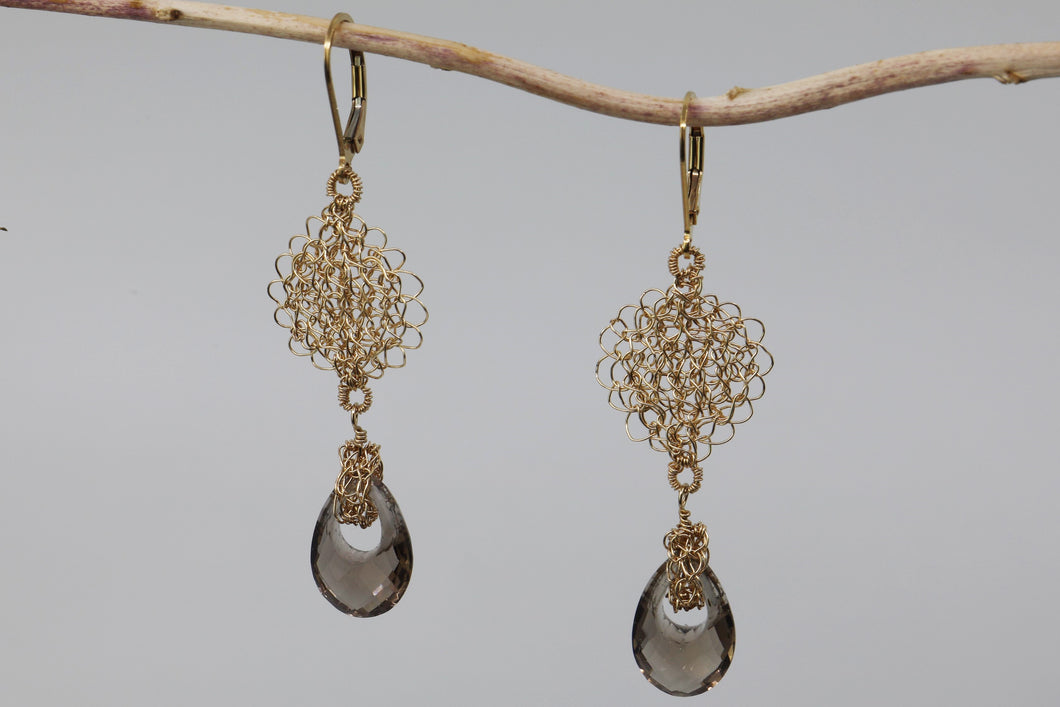 Smoky Drop Earrings