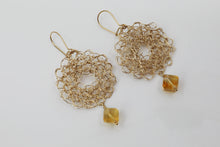 Load image into Gallery viewer, Citrine Flower Earrings
