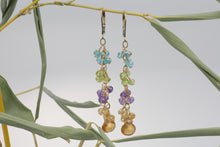 Load image into Gallery viewer, Multi Stone Chain Earrings
