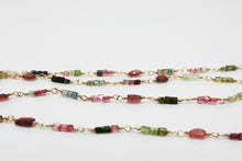 Load image into Gallery viewer, Gold Chain Tourmaline Necklace
