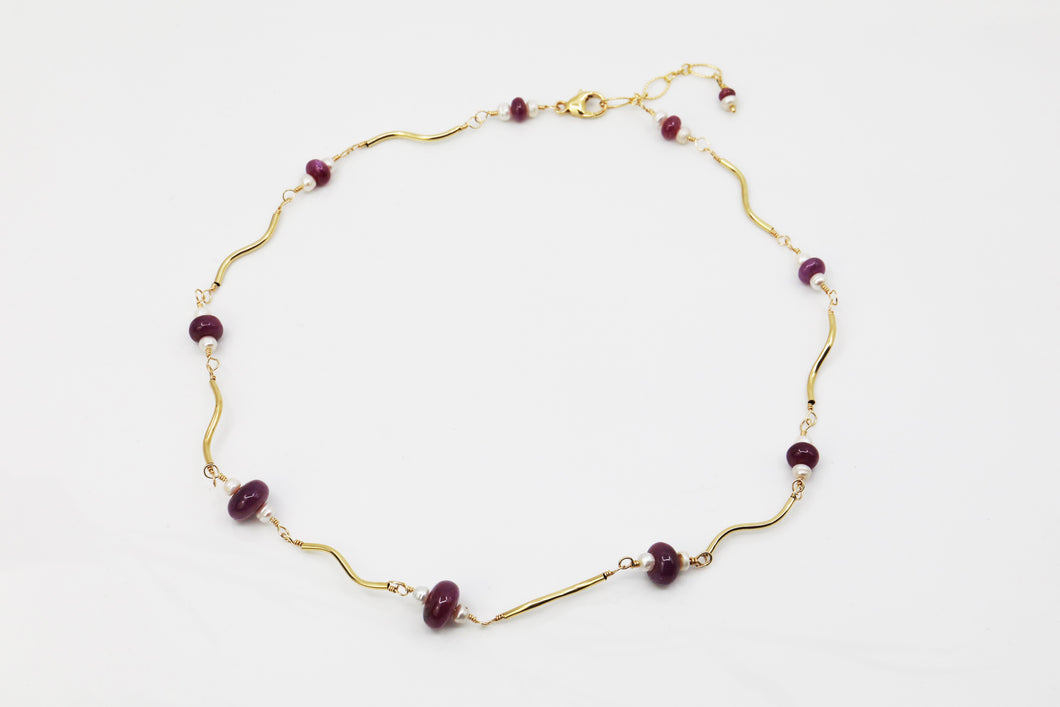 Ruby Twist Necklace