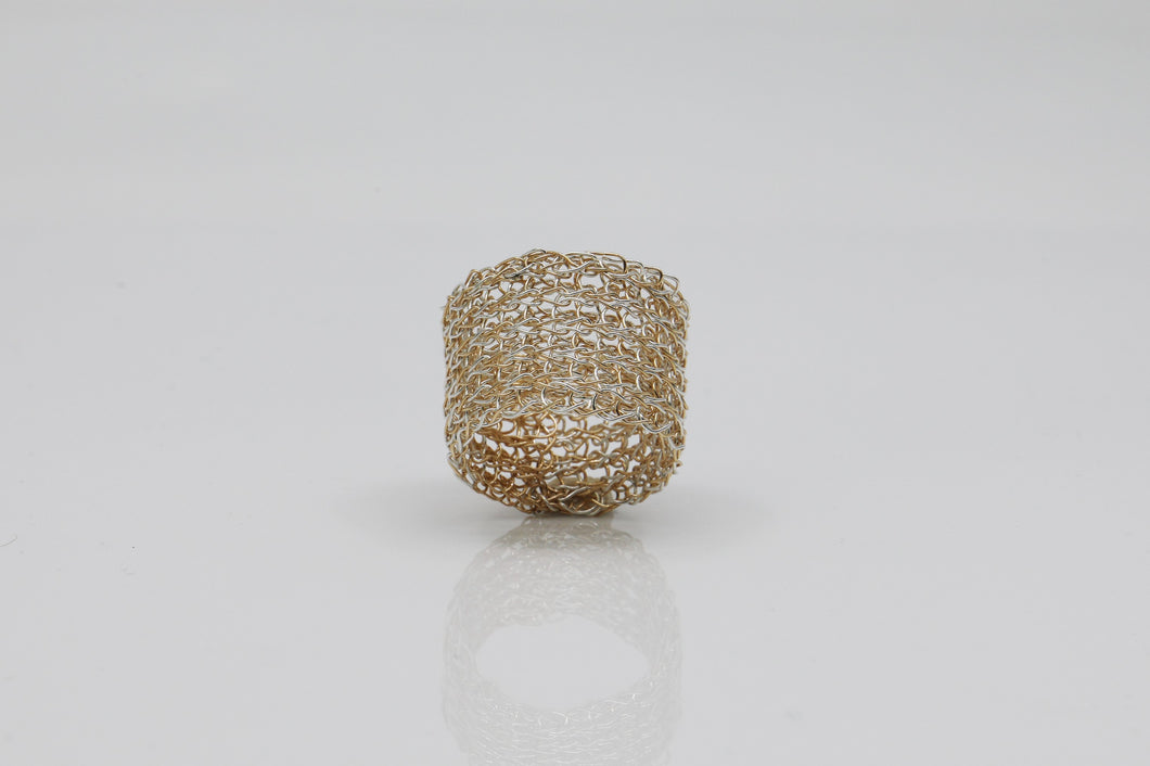 Gold and Silver Crochet Ring