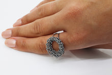 Load image into Gallery viewer, Silver Oxidized Crochet Ring
