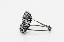 Load image into Gallery viewer, Silver Oxidized Crochet Ring
