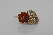 Load image into Gallery viewer, Carnelian Flower Leaf Ring
